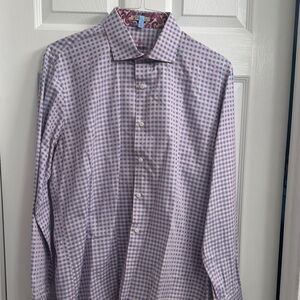 Karma Lavender and White Check Dress Shirt